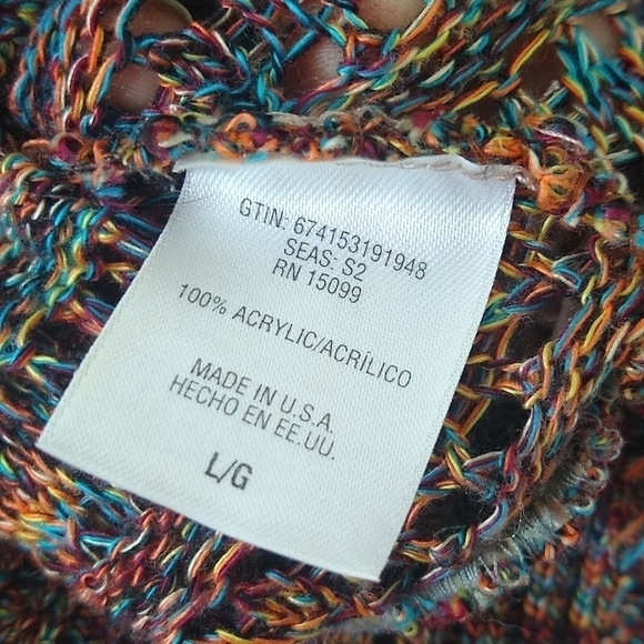 CANYON River Blues Rainbow Knit Oversized Crop Top - Picture 6 of 7